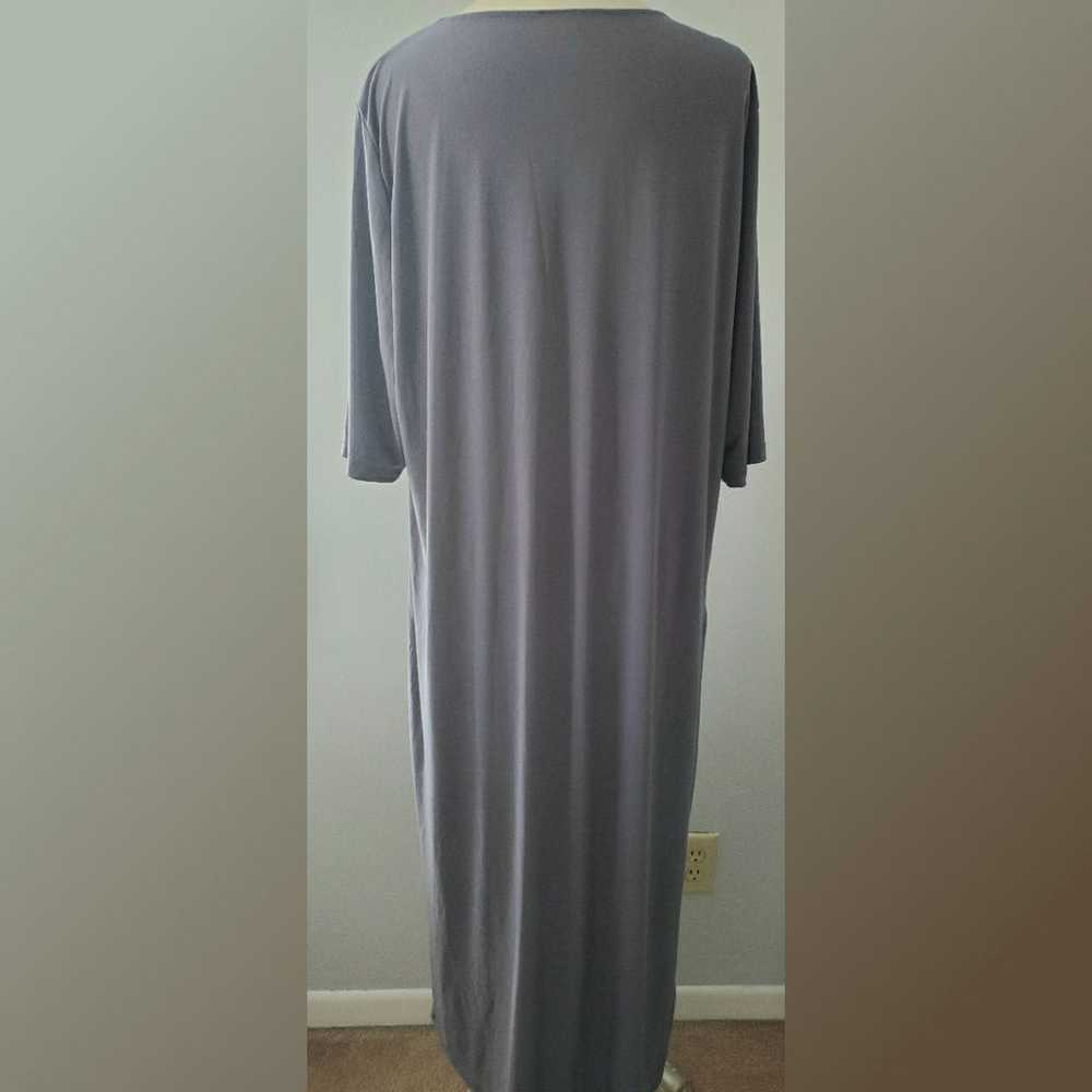 Tiana B. Gray Polyester Knit Maxi Dress - image 3