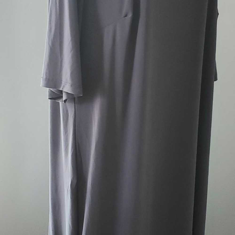 Tiana B. Gray Polyester Knit Maxi Dress - image 4