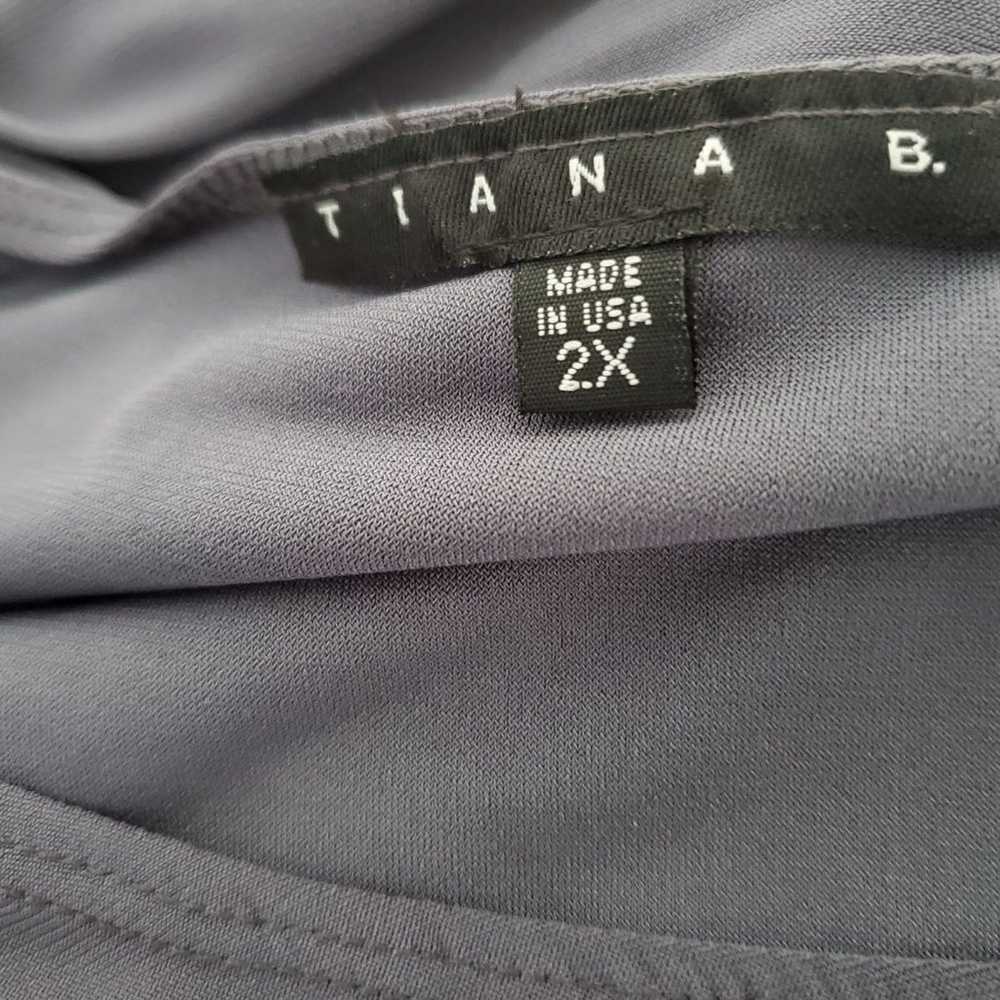 Tiana B. Gray Polyester Knit Maxi Dress - image 6