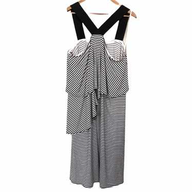 Lane Bryant Tiered Striped Midi Dress