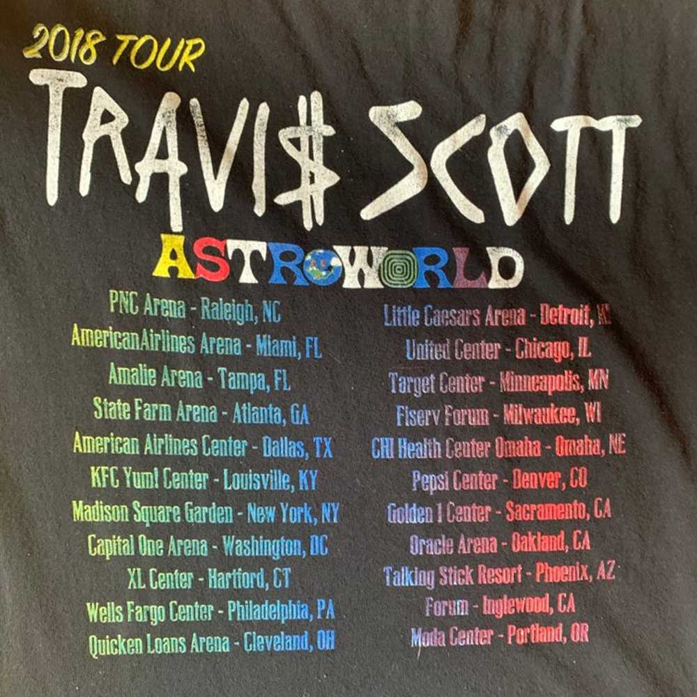 Travis Scott Astroworld 2018 Tour Shirt Size M - image 4