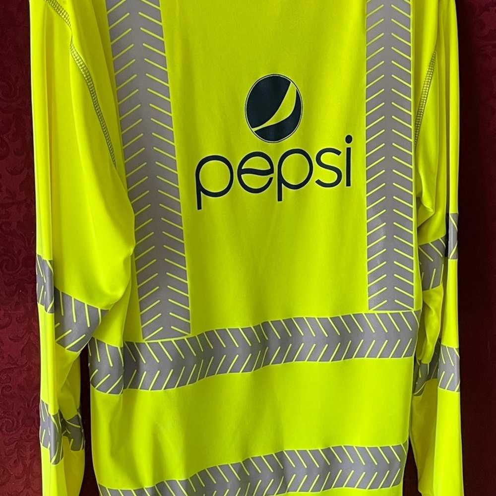 Pepsi Neon Yellow Safety Long Sleeve Shirt by For… - image 2