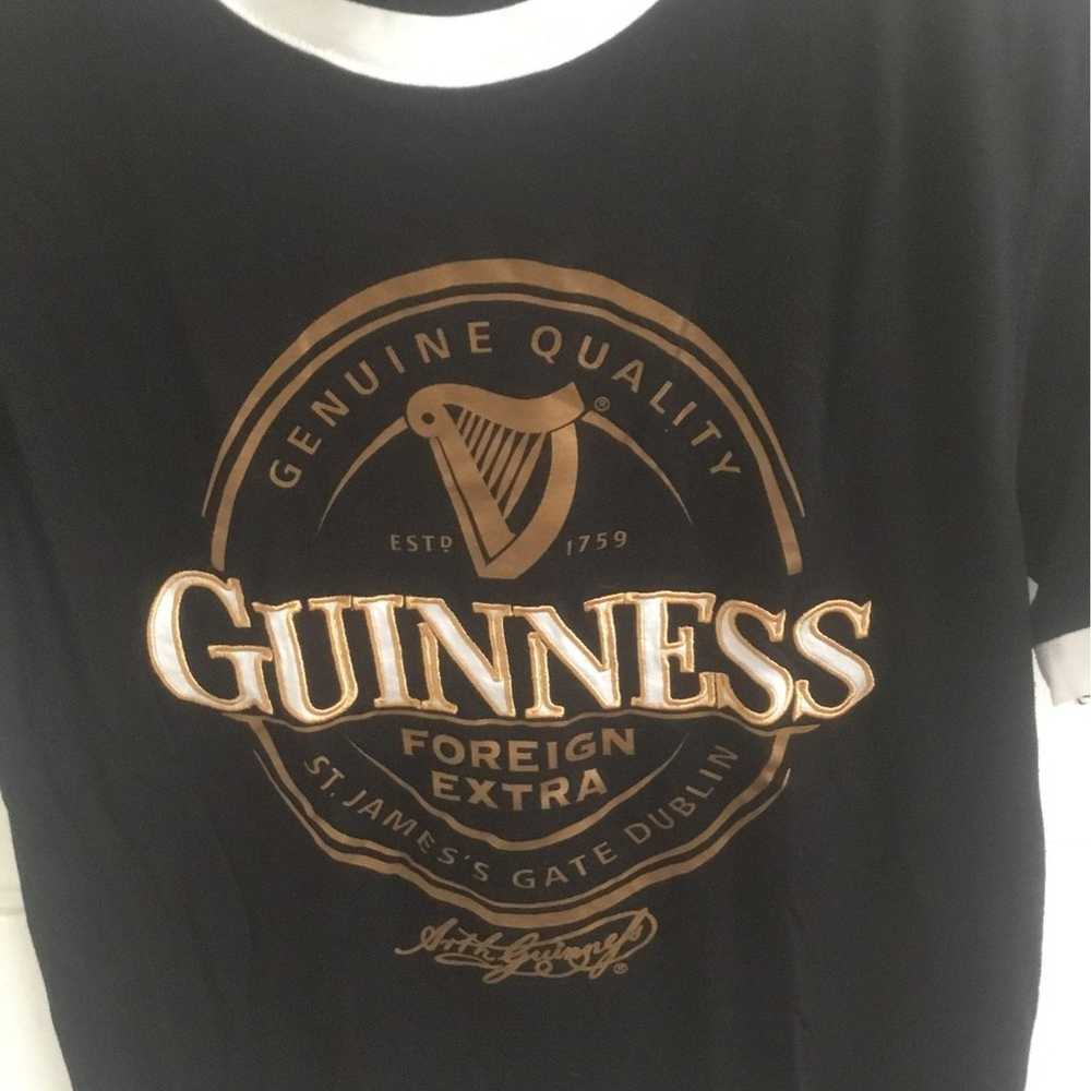 Rare embroidered Guiness tshirt - image 3