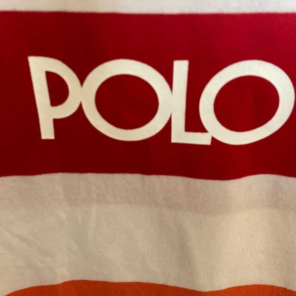 Polo Ralph Lauren White Classic Fit Rainbow Bold … - image 3