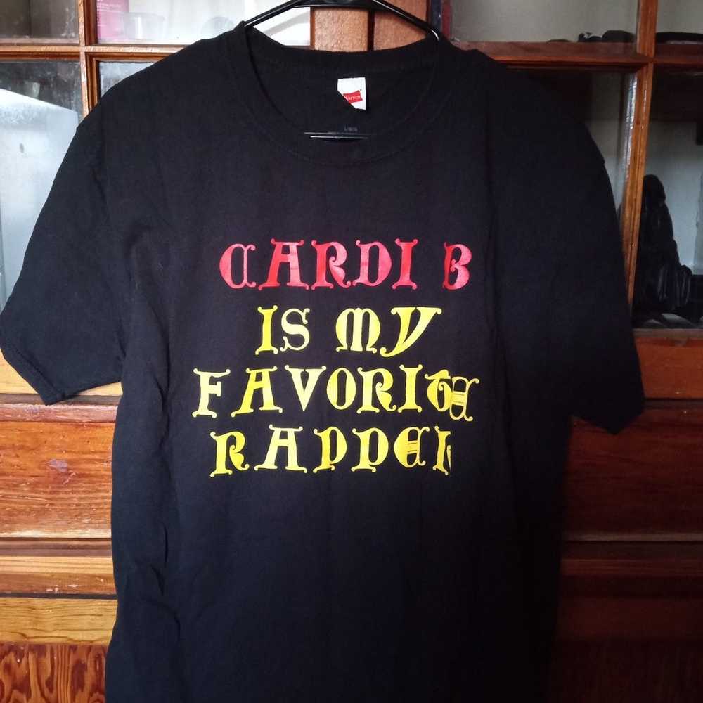 Cardi B Is My Favorite Rapper Large T-shirt Offse… - image 1