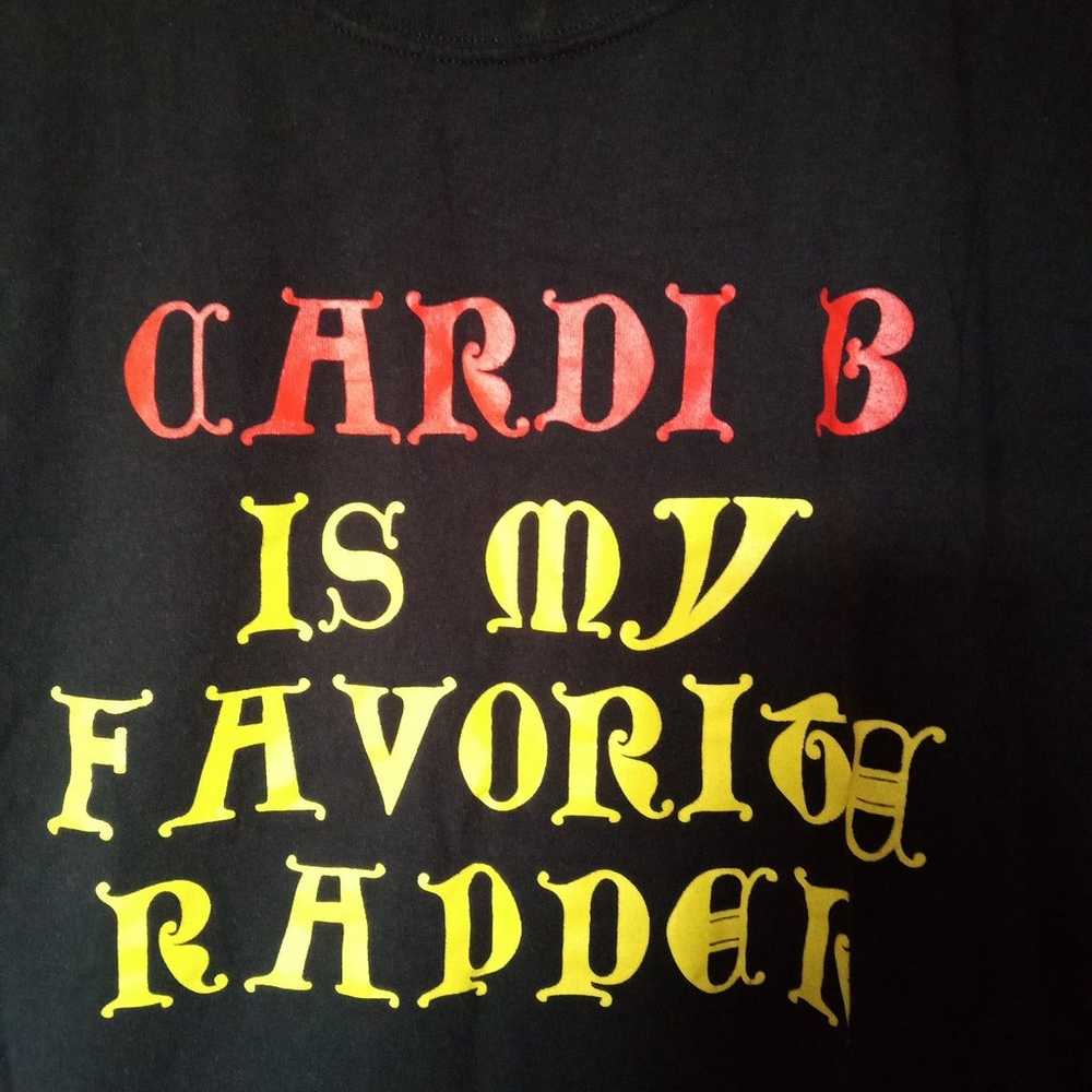 Cardi B Is My Favorite Rapper Large T-shirt Offse… - image 4