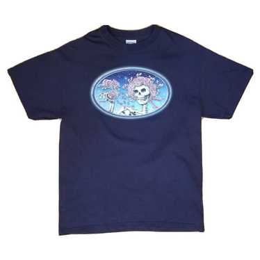 Grateful Dead Short Sleeve Blue Shirt Bertha Skul… - image 1
