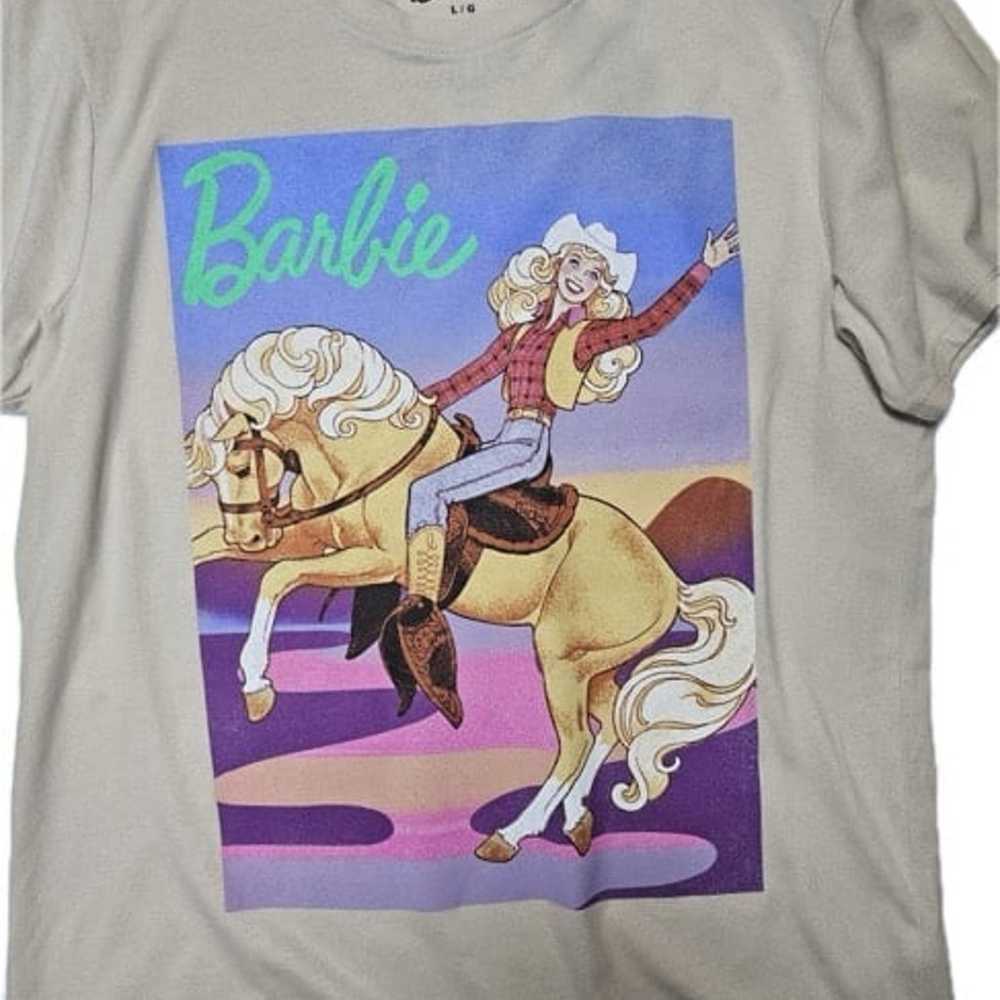 Barbie T-Shirt Men’s Large Cowgirl Vintage Style … - image 1