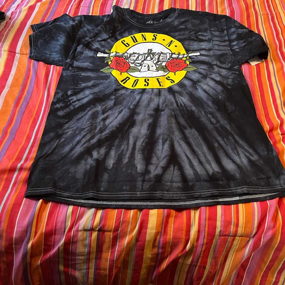 Vintage Guns &  Roses concert tie dye shirt - image 1
