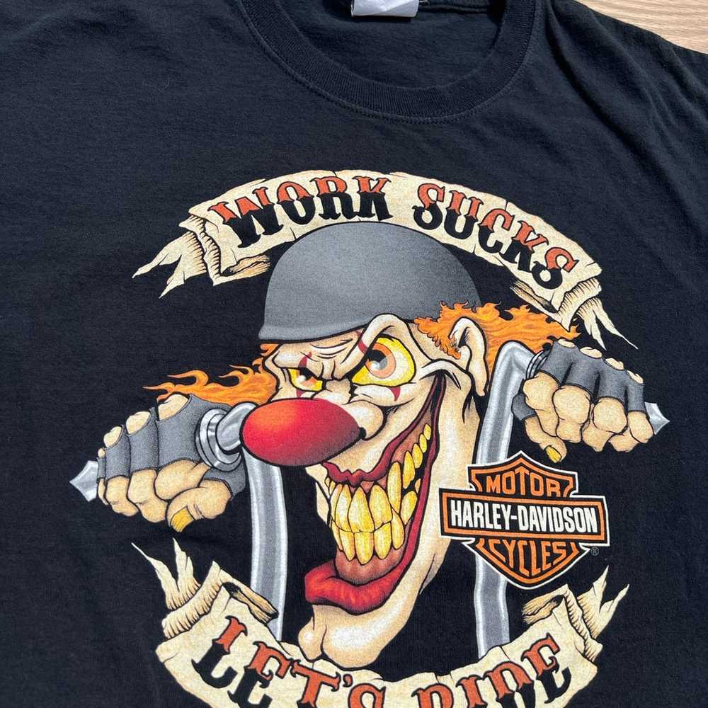 Vintage Harley Davidson Clown Shirt - image 2
