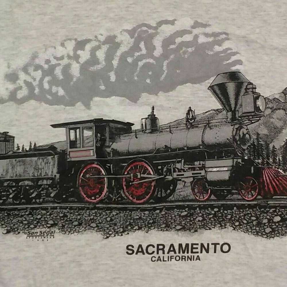 vintage Train Railroad Sacramento t shir - image 2