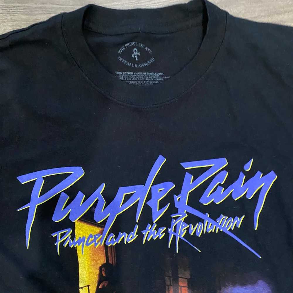 Prince Purple Rain Mens T Shirt - L Black - image 2