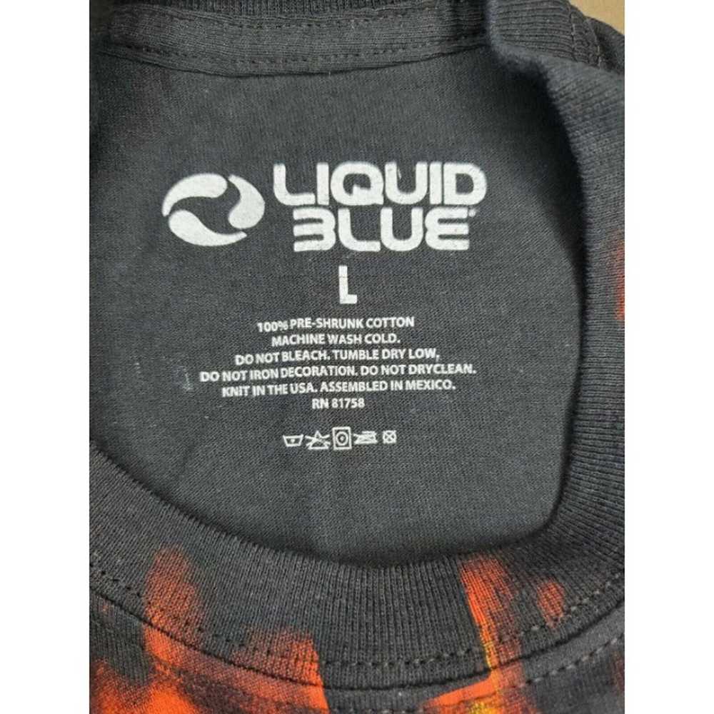 Liquid Blue Flaming Skull Halloween Black Orange … - image 10