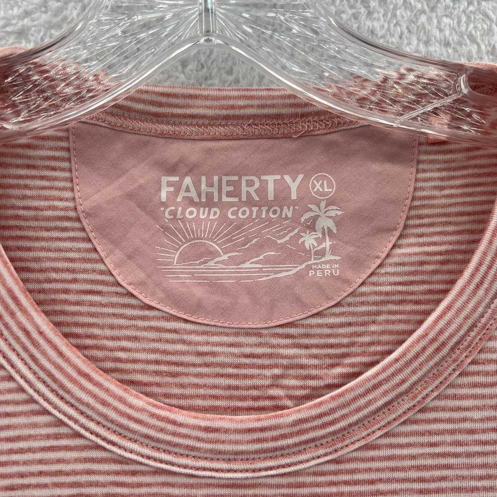 Faherty Striped Shirt Mens XL Orange Cloud Cotton… - image 6