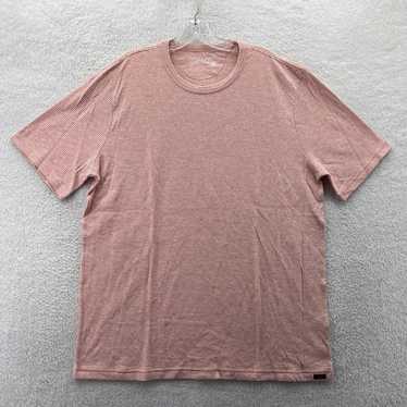 New Faherty Shirt Mens XL Orange Stripes Cloud Co… - image 1