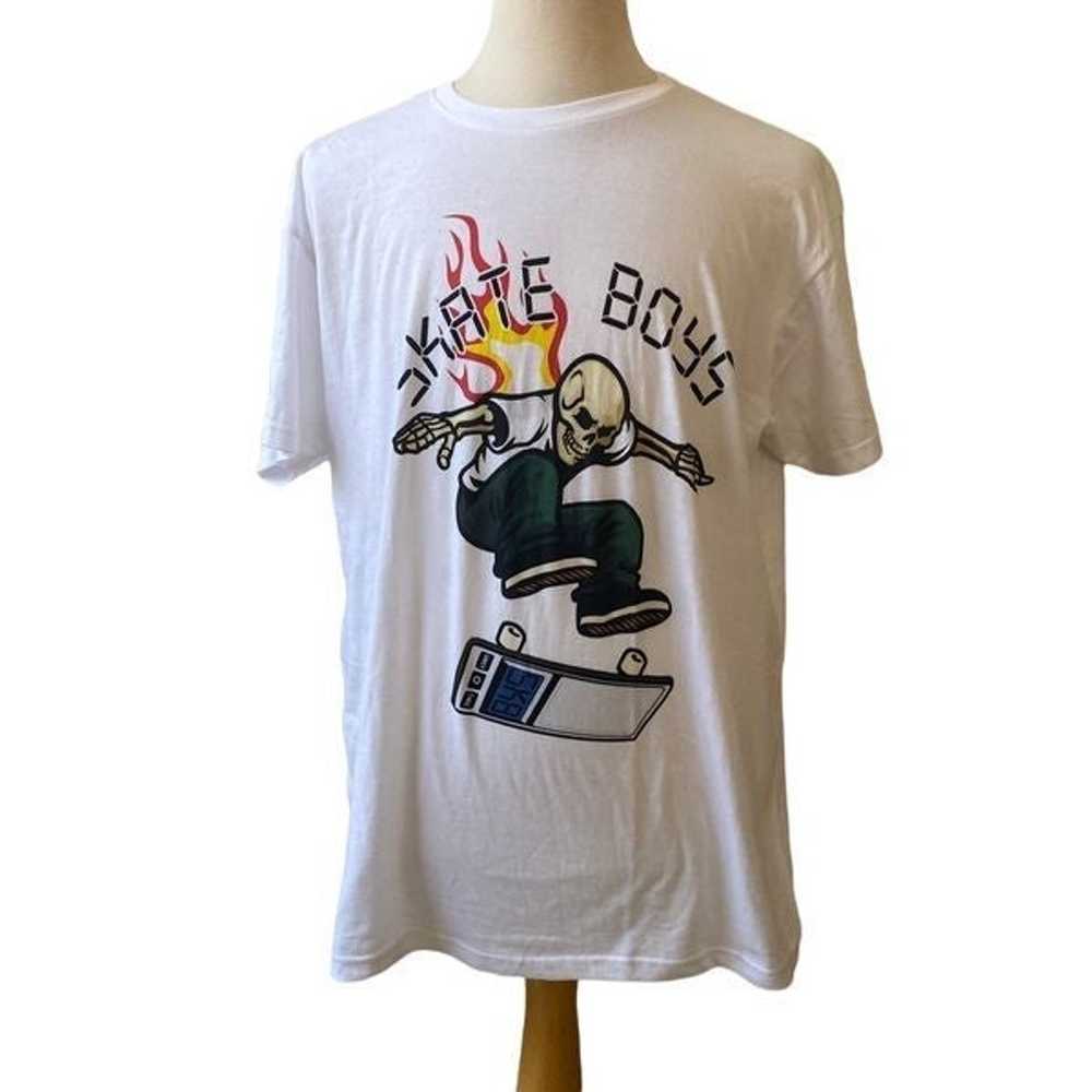 Finetex Men's Skate Boys White Size XL T-Shirt NW… - image 1