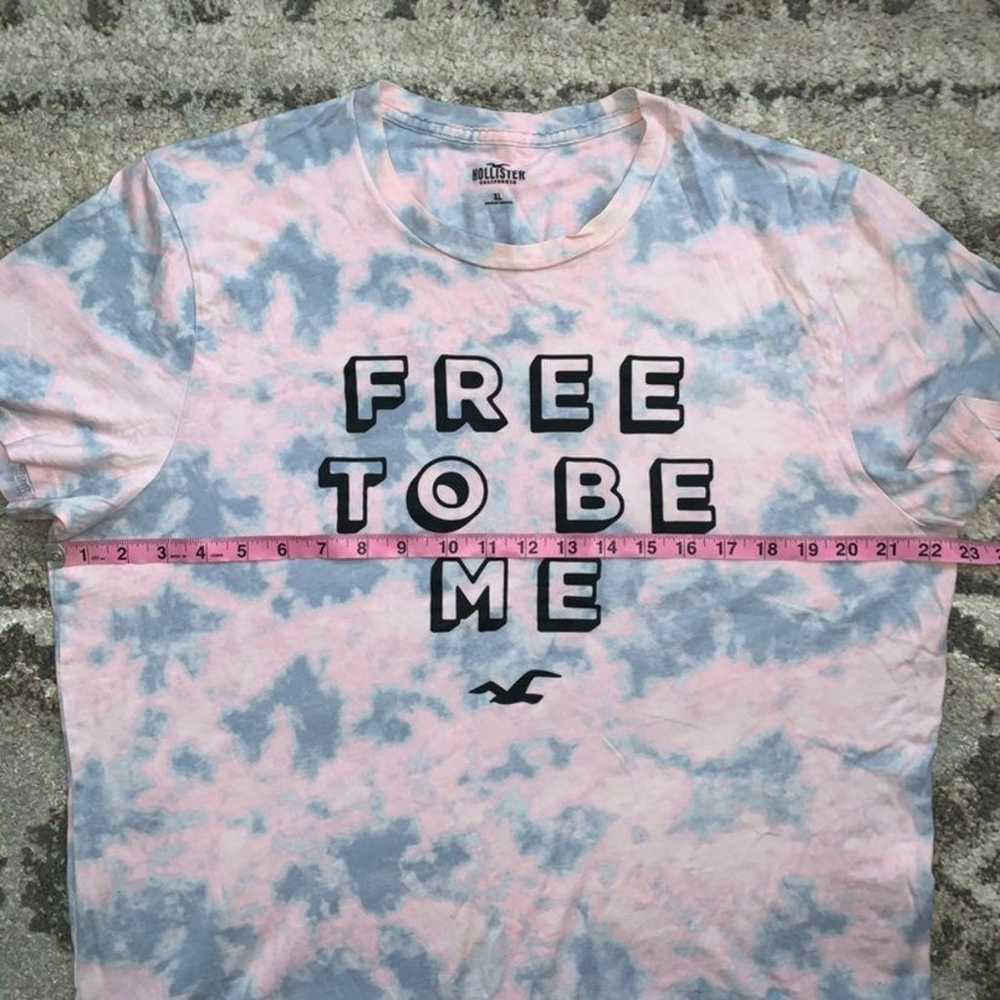Hollister Free To Be Me Pink Blue Short Sleeve Sh… - image 5
