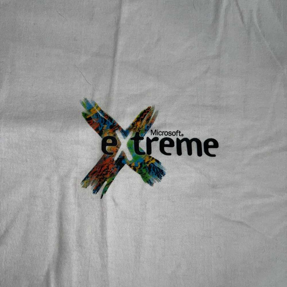 VTG Microsoft Extreme White T-Shirt Mens Size XL - image 3