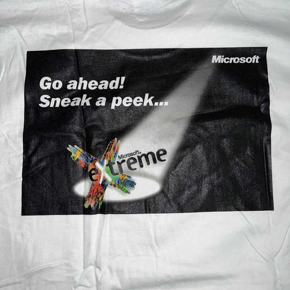 VTG Microsoft Extreme White T-Shirt Mens Size XL - image 6