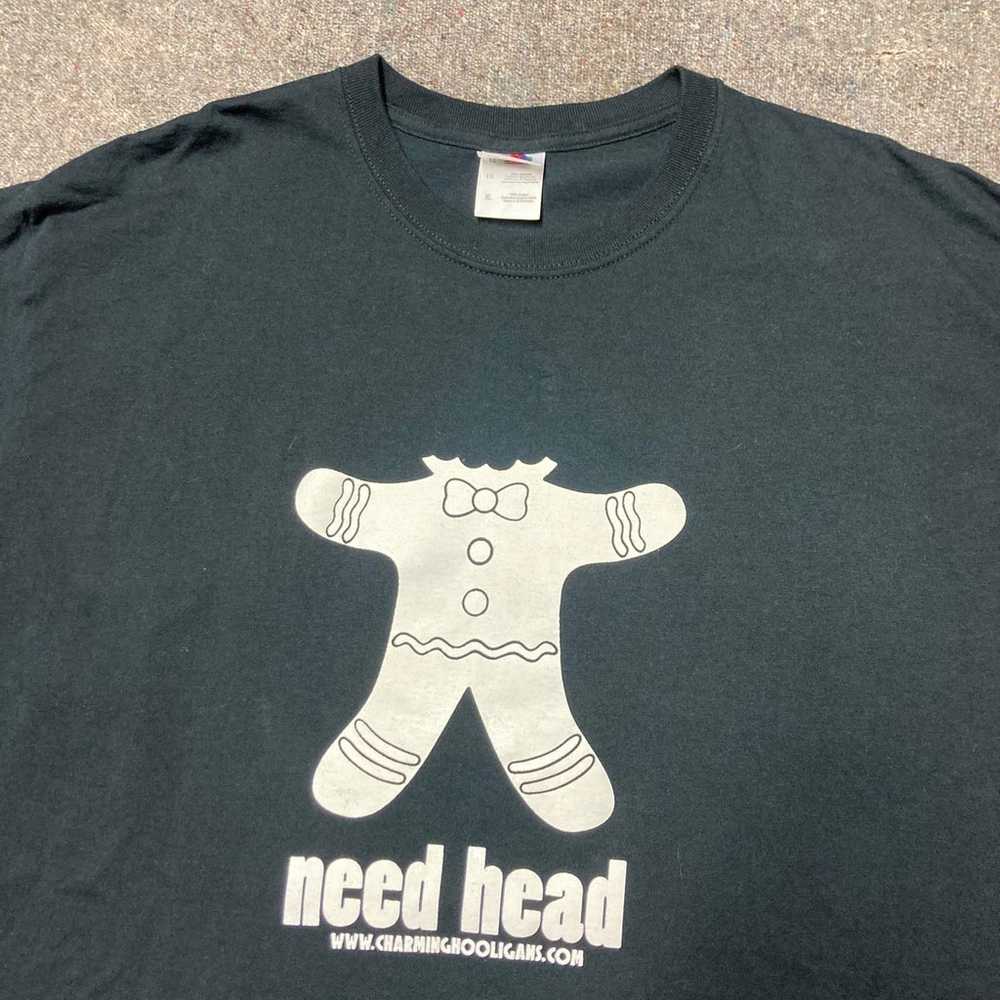 Vintage y2k graphic t shirt hot topic “need head”… - image 2