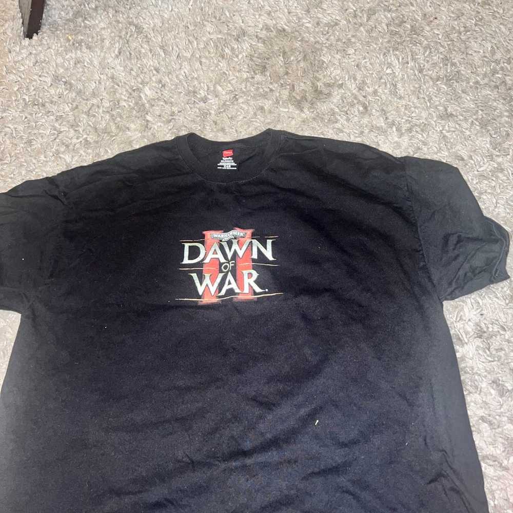 Warhammer 40k dawn of war Black Vintage Gaming T-… - image 1