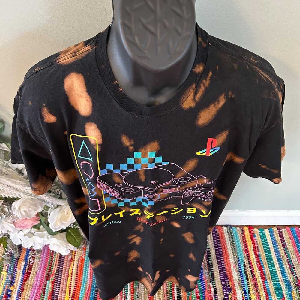 PlayStation 1994 Japan Tie Dye Tee Shirt Sony Ori… - image 3