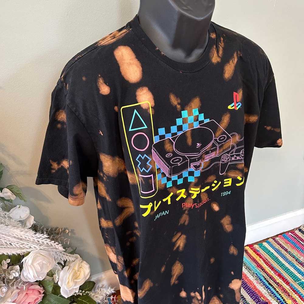 PlayStation 1994 Japan Tie Dye Tee Shirt Sony Ori… - image 4