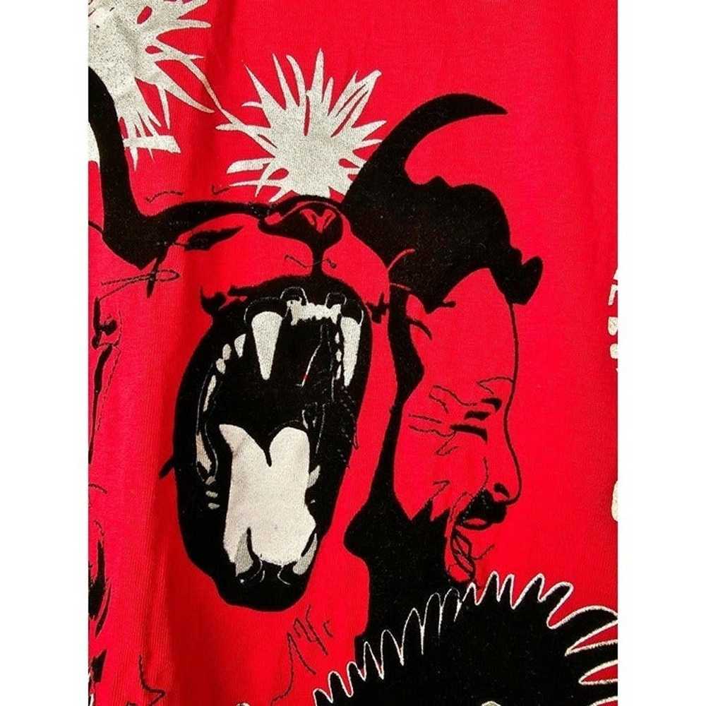 Rocker Hip Hop Samurai T Shirt Velvet Vinyl Embos… - image 1