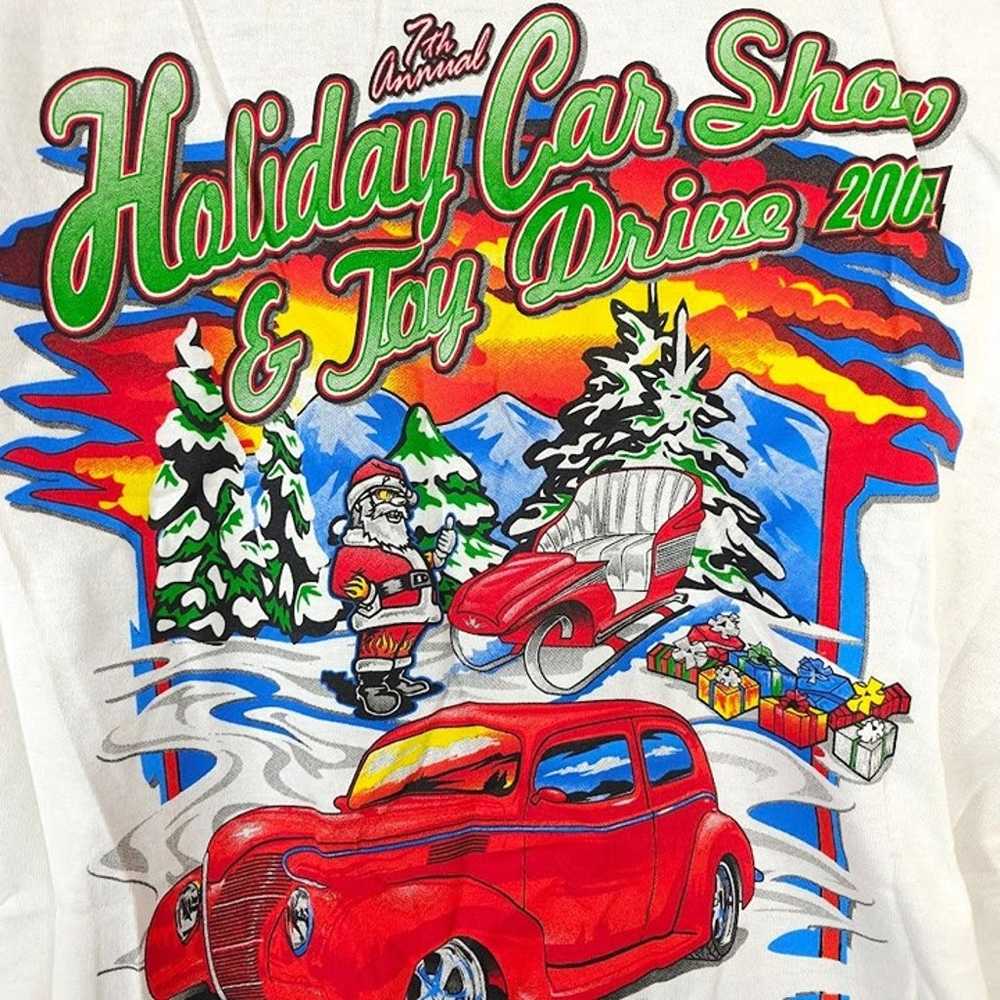Holiday Car Show T Shirt Mens Size XL Vintage Y2K… - image 4