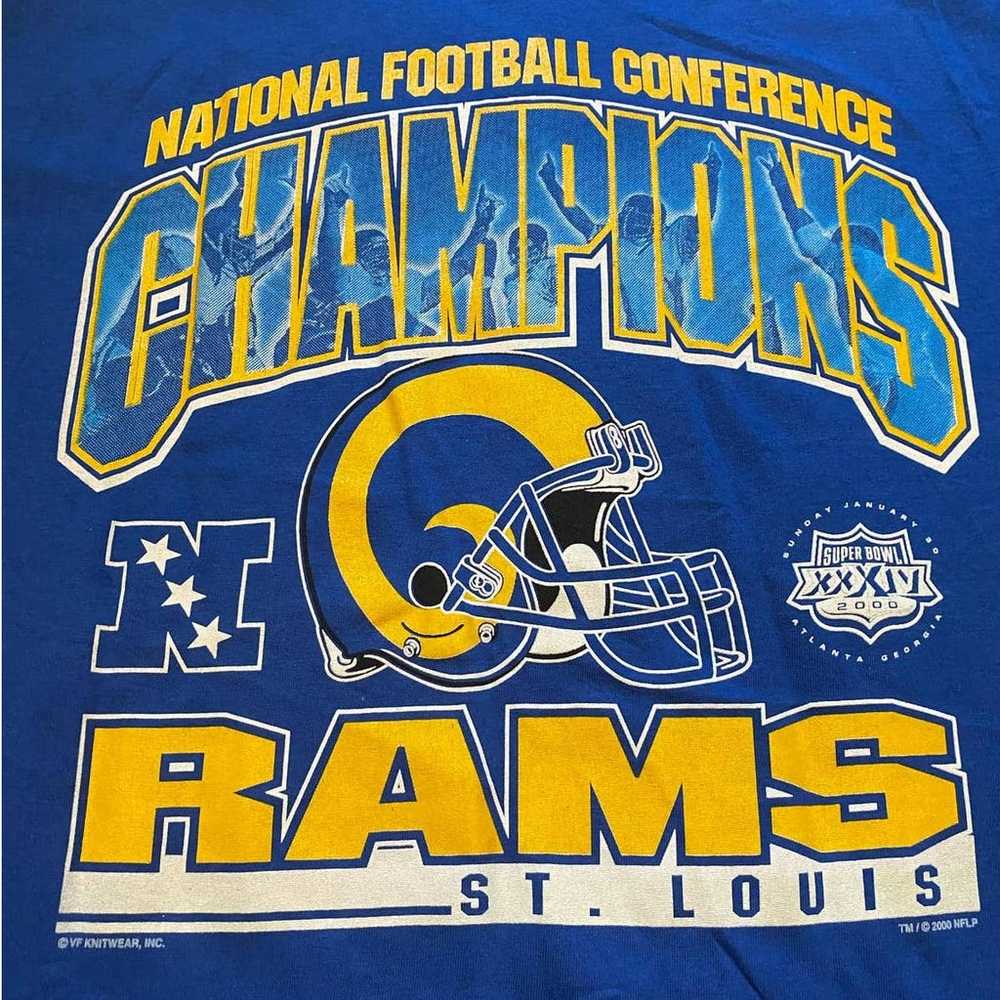 St. Louis Rams Deadstock 2000 NFC Champions T-Shi… - image 2