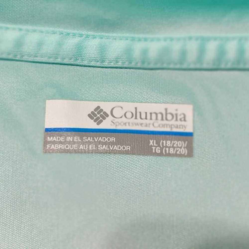 Columbia Teal Seafoam Green Long Sleeve Hooded Su… - image 3