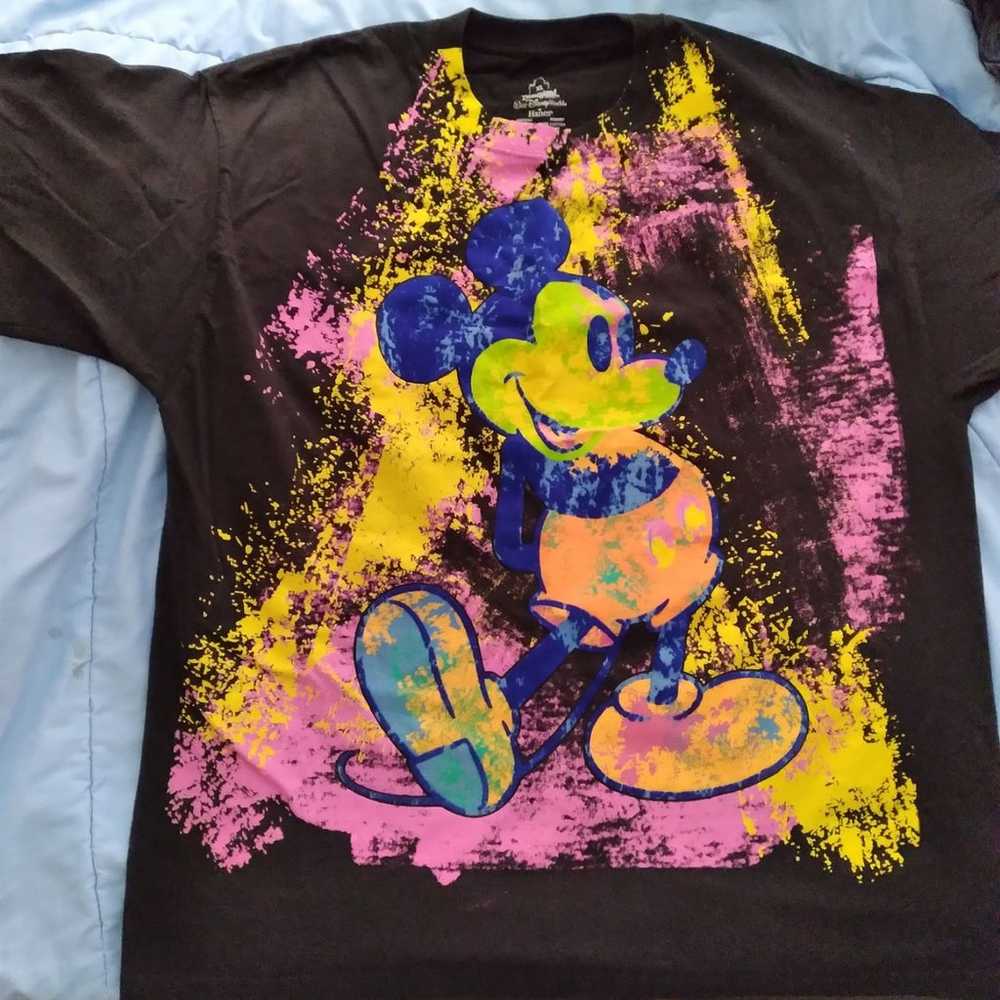 MICKEY MOUSE Disney Art Tee Shirt XL EX+ - image 1