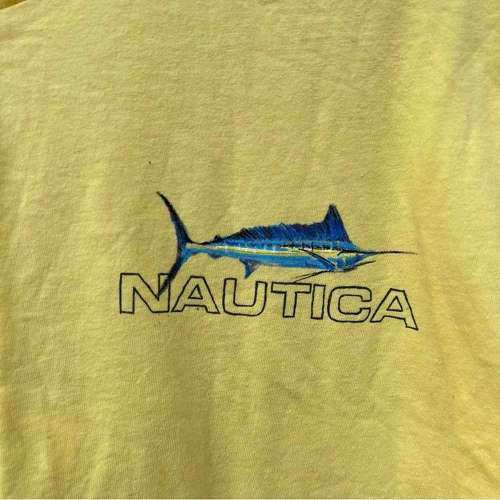 Nautica Yellow Tuna Dad Tee Shirt - image 2