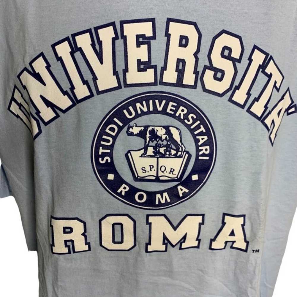 Vintage Universita Roma Light Blue Unisex Sz XXL … - image 2