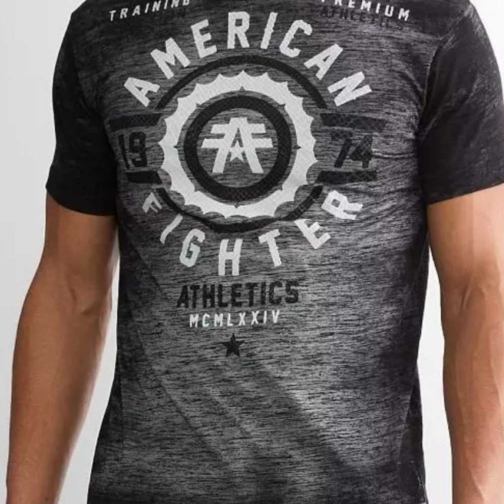 AMERICAN FIGHTER BLACK SHORT SLEEVE SIZE 2XL - image 1