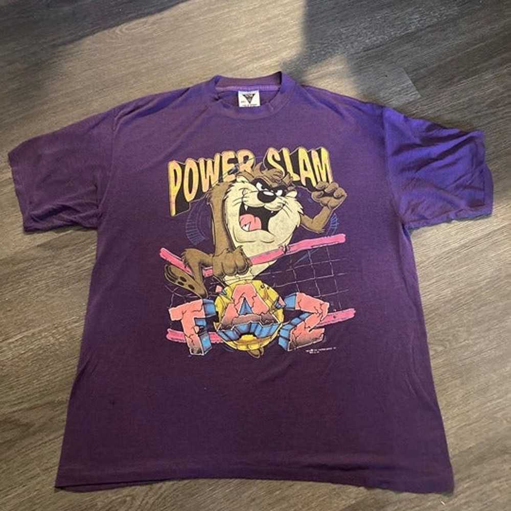Vintage Tazmanian Devil Looney Tunes Power Slam T… - image 1