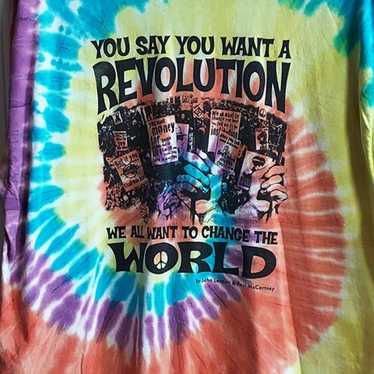 Beatles Revolution Lyrics Tie Dye T-Shirt