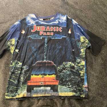Vintage Jurassic Park T Shirt 1993 Hanes Size Youth Large Single Stitch