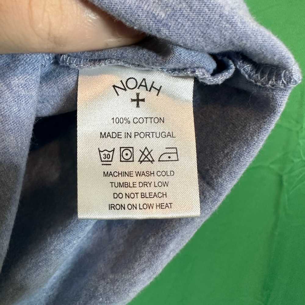 NOAH blue logo print ringer t-shirt - image 7