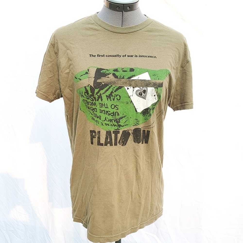 Rare PLATOON Oliver Stone T-Shirt Movie Preview P… - image 1