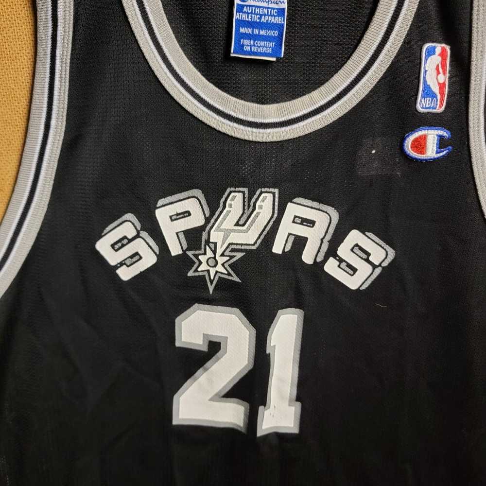 VTG 90’s Champion NBA San Antonio Spurs Tim Dunca… - image 2