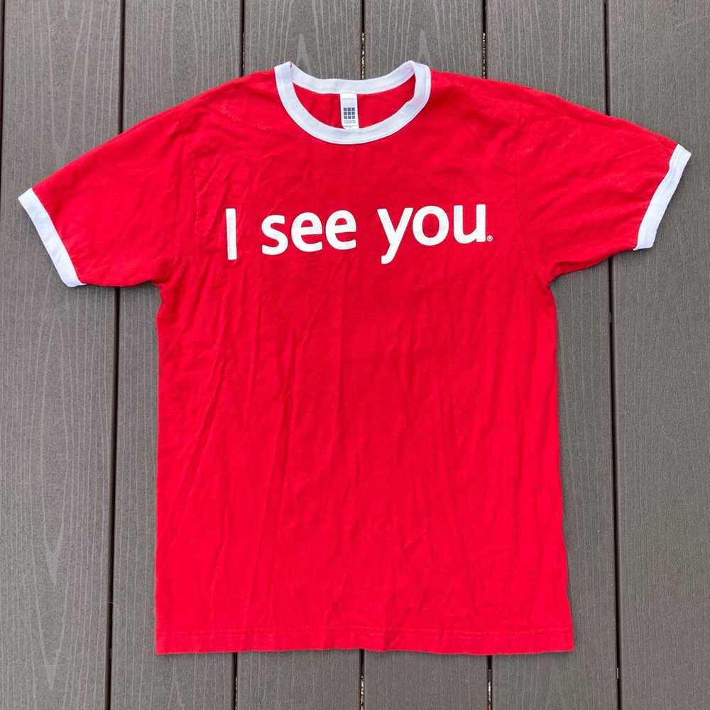 American Apparel I See You Keith Haring Ringer T … - image 1