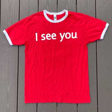 American Apparel I See You Keith Haring Ringer T … - image 1