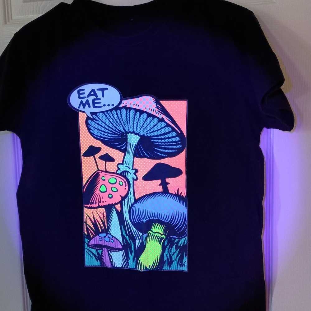 Blacklight mushroom T-Shirt - image 1