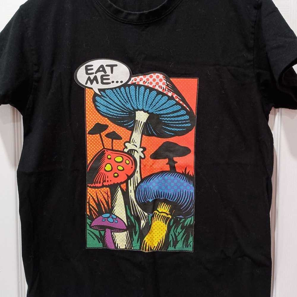 Blacklight mushroom T-Shirt - image 2