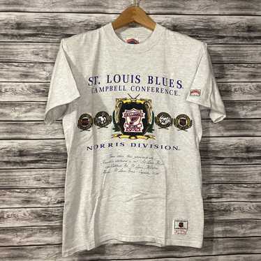 Vintage St. Louis Blues Shirt Mens Medium Gray Nu… - image 1
