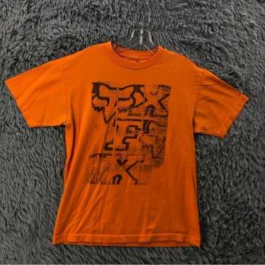 Fox Racing Men’s Medium Logo Spellout Orange Shor… - image 1