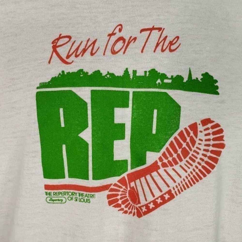 Run For The Rep T Shirt Vintage 80s - image 2