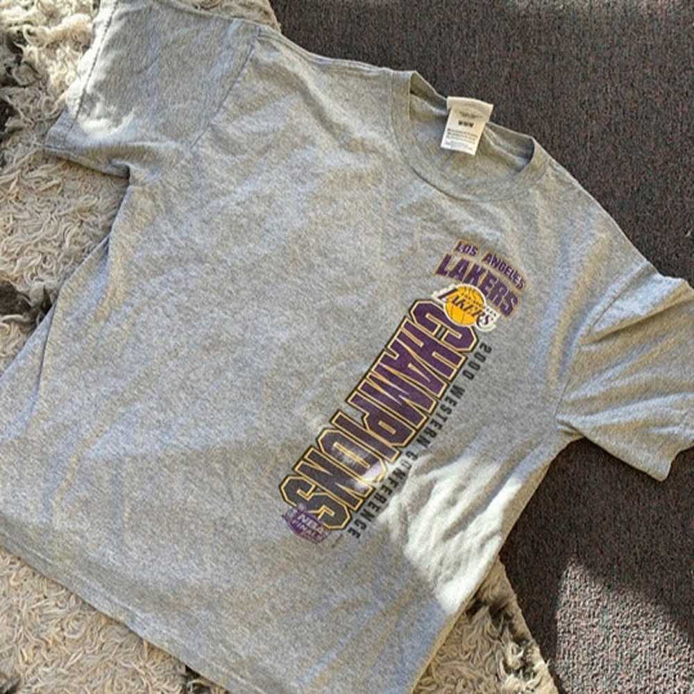 Vintage Puma Y2K 2000 Lakers NBA Finals T-shirt - image 1