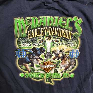 Vintage Harley Davidson Shirt M Blue McDaniels So… - image 1
